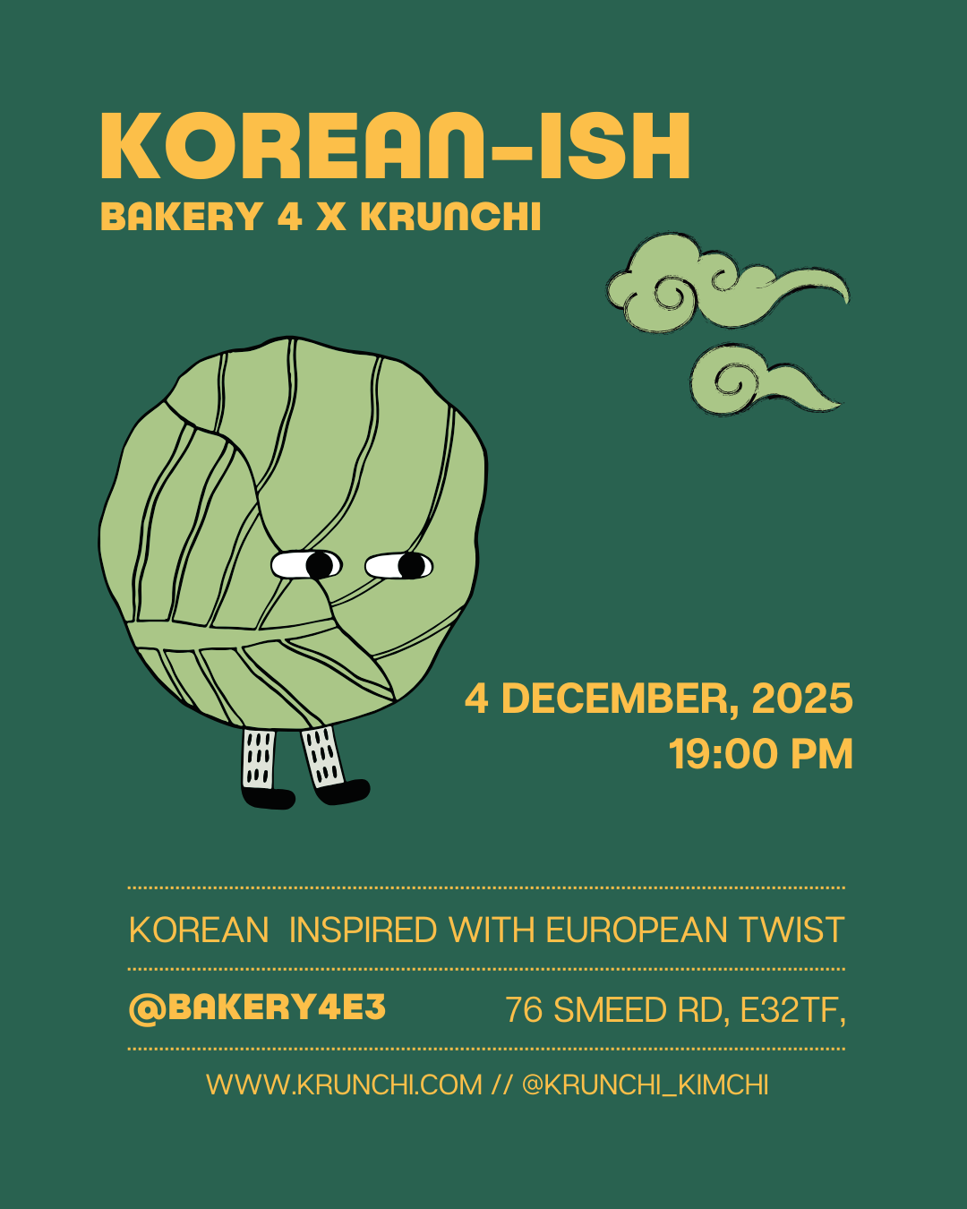 Korean-ish Dining Experience – Thursday 4th December
